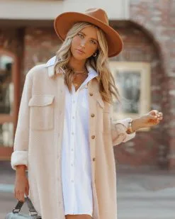 Lilyann Pocketed Soft Knit Jacket - Blush -clothes Sales LilyannPocketedSoftKnitJacketBlush88