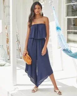 Milos Strapless Pocketed Asymm Jumpsuit - LAST CHANCE -clothes Sales MILOSSTRAPLESSPOCKETEDASYMMJUMPSUIT 0013