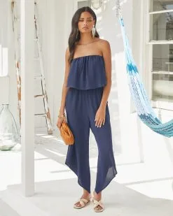 Milos Strapless Pocketed Asymm Jumpsuit - LAST CHANCE -clothes Sales MILOSSTRAPLESSPOCKETEDASYMMJUMPSUIT 0014