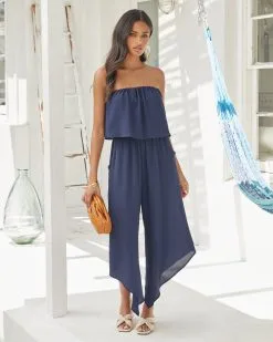 Milos Strapless Pocketed Asymm Jumpsuit - LAST CHANCE -clothes Sales MILOSSTRAPLESSPOCKETEDASYMMJUMPSUIT 0019