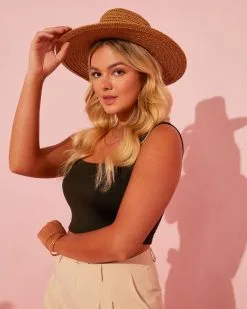 Madeline Straw Panama Hat - Tan -clothes Sales MadelineStrawPanamaHat Tan121