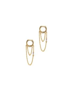 Mark Chain Hoops - Gold - LAST CHANCE