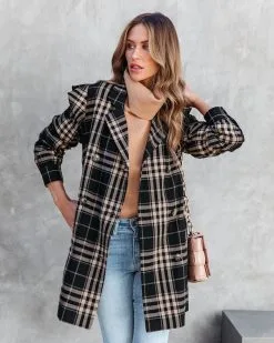 Matilda Plaid Lightweight Pocketed Jacket - FINAL SALE 9 Matilda Plaid Lightweight Pocketed Jacket - FINAL SALE -clothes Sales MatildaPlaidPocketedLightweightJacket 10