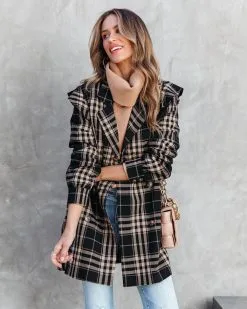 Matilda Plaid Lightweight Pocketed Jacket - FINAL SALE 13 Matilda Plaid Lightweight Pocketed Jacket - FINAL SALE -clothes Sales MatildaPlaidPocketedLightweightJacket 12