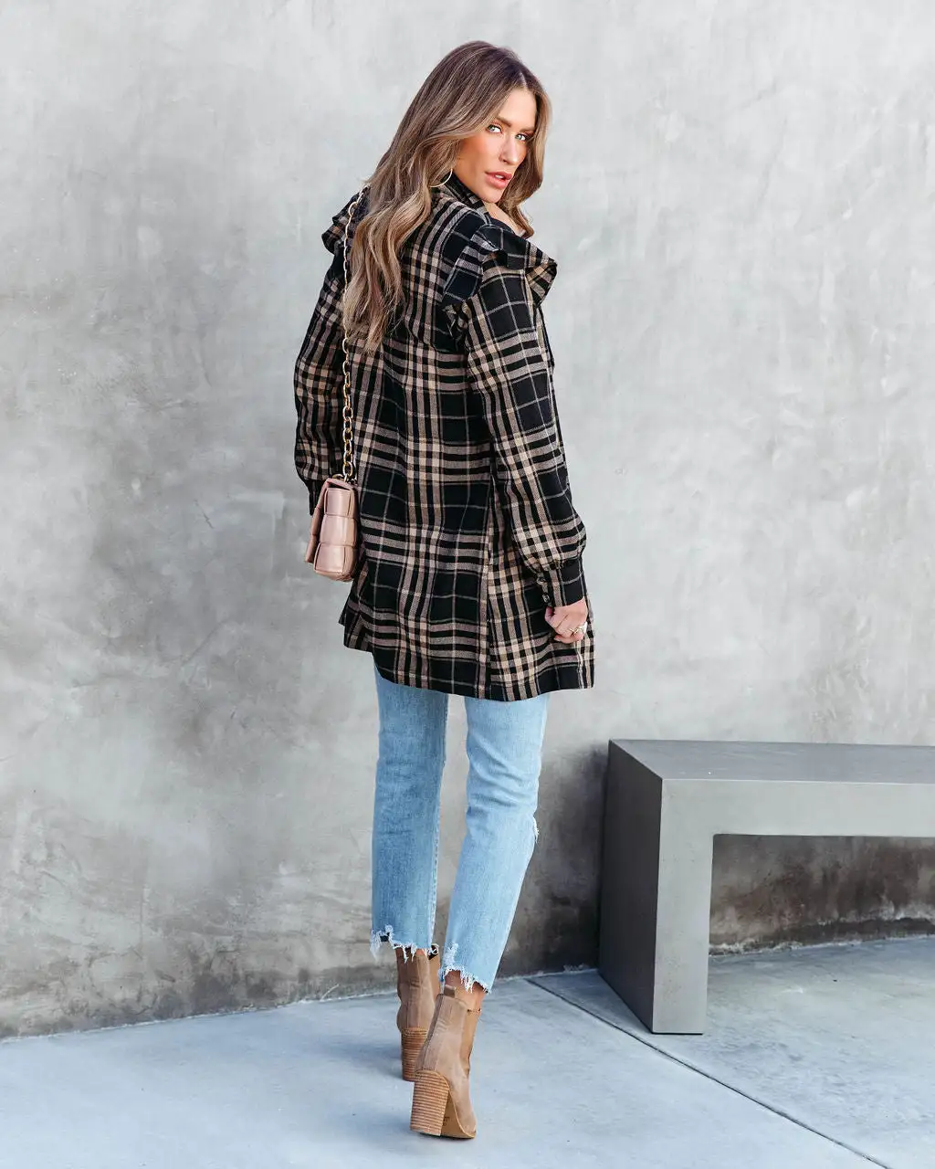 Matilda Plaid Lightweight Pocketed Jacket - FINAL SALE 4 Matilda Plaid Lightweight Pocketed Jacket - FINAL SALE - Image 4