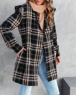 Matilda Plaid Lightweight Pocketed Jacket - FINAL SALE 12 Matilda Plaid Lightweight Pocketed Jacket - FINAL SALE -clothes Sales MatildaPlaidPocketedLightweightJacket 8