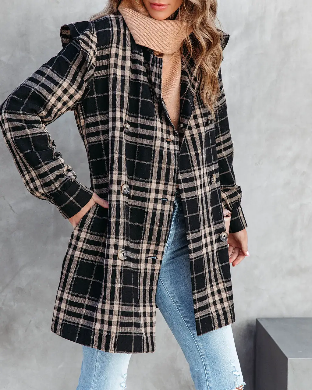 Matilda Plaid Lightweight Pocketed Jacket - FINAL SALE 6 Matilda Plaid Lightweight Pocketed Jacket - FINAL SALE - Image 6