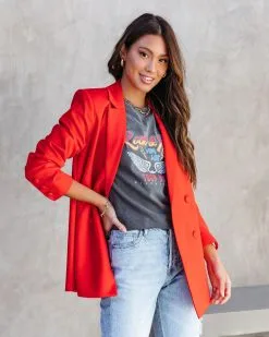 Miss Independent Double Breasted Pocketed Blazer - Red - FINAL SALE 12 Miss Independent Double Breasted Pocketed Blazer - Red - FINAL SALE -clothes Sales MissIndependentDoubleBreastedPocketedBlazer Red 16