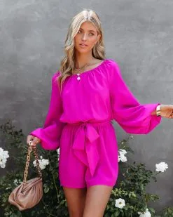 Missa Billowed Tie Romper - FINAL SALE -clothes Sales MissaBillowedTieRomper117