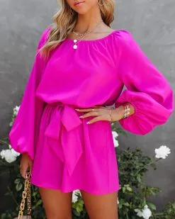 Missa Billowed Tie Romper - FINAL SALE -clothes Sales MissaBillowedTieRomper77