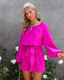 Missa Billowed Tie Romper - FINAL SALE -clothes Sales MissaBillowedTieRomper84
