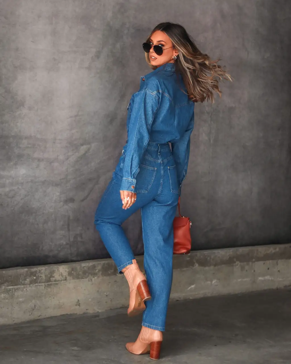 Barcelona Utility Denim Jumpsuit - FINAL SALE 4 Barcelona Utility Denim Jumpsuit - FINAL SALE - Image 4