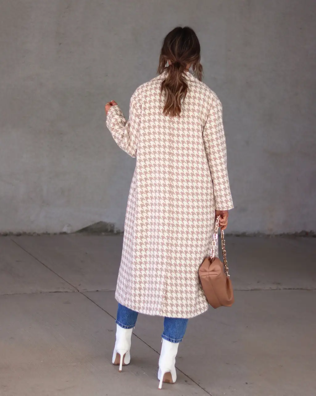 Camille Houndstooth Pocketed Coat - SALE 4 Camille Houndstooth Pocketed Coat - SALE - Image 4