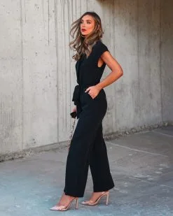 Fabiola Pocketed Tie Waist Wide Leg Jumpsuit - Black - FINAL SALE -clothes Sales Myproject 1 40 3724c933 91ab 4677 a1b5 5d13611c6b74