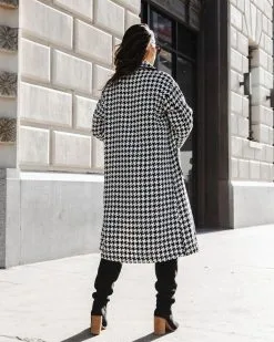 Normandy Houndstooth Pocketed Coat - FINAL SALE -clothes Sales NormandyHoundstoothPocketedCoat6