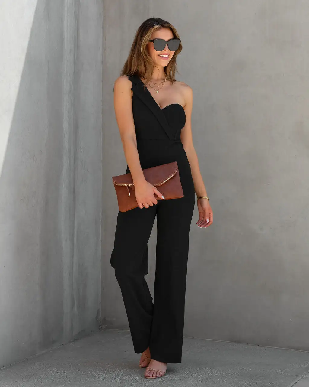 Not Sorry One Shoulder Jumpsuit - Black - FINAL SALE 7 Not Sorry One Shoulder Jumpsuit - Black - FINAL SALE - Image 7