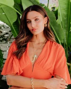 Once Upon A Moon Necklace - Gold - SALE -clothes Sales OnceUponAMoonNeclace Gold 2116 2