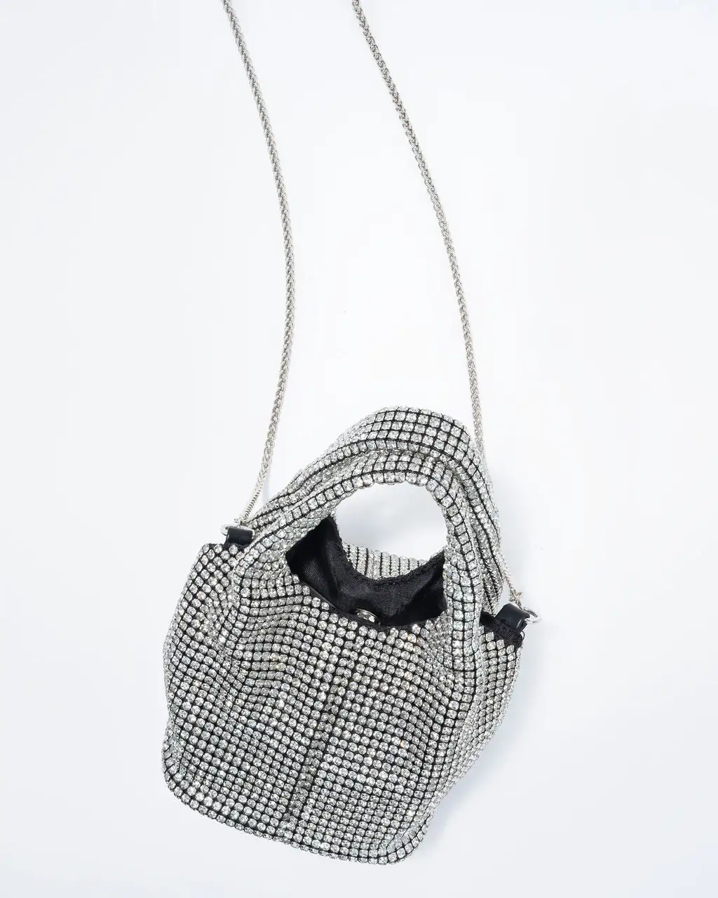 Own The Night Rhinestone Bag - Silver - LAST CHANCE 3 Own The Night Rhinestone Bag - Silver - LAST CHANCE - Image 3