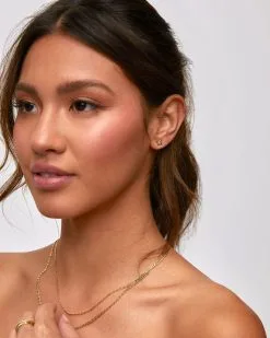 Pandora Rhinestone Stud Earrings - Gold -clothes Sales PandoraRhinestoneStudEarrings Gold231