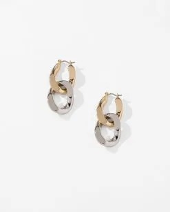 Pauly Link Drop Earrings - Gold/Silver