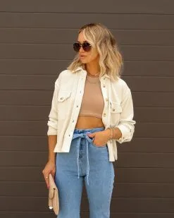 Stetson Cotton Pocketed Shacket - Cream - FINAL SALE -clothes Sales PhotoJul09 125316AM