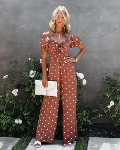 Preppy Lady Polka Dot Jumpsuit - FINAL SALE
