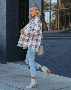 Pullman Plaid Button Down Shacket - Oatmeal - FINAL SALE 18 Pullman Plaid Button Down Shacket - Oatmeal - FINAL SALE -clothes Sales PullmanPlaidButtonDownShacketOatmeal53