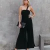Pursuit Of Happiness One Shoulder Jumpsuit - Black - FINAL SALE