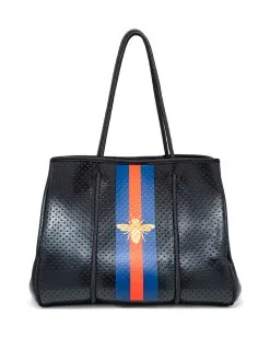 Queen Bee Neoprene Tote Bag - Black - PARKER & HYDE - FINAL SALE 8 Queen Bee Neoprene Tote Bag - Black - PARKER & HYDE - FINAL SALE -clothes Sales QueenBeeFauxLeatherToteBag Black