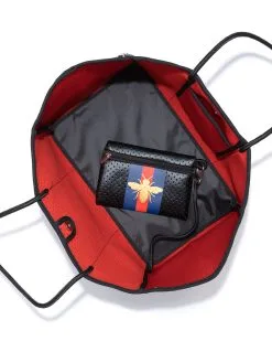 Queen Bee Neoprene Tote Bag - Black - PARKER & HYDE - FINAL SALE 9 Queen Bee Neoprene Tote Bag - Black - PARKER & HYDE - FINAL SALE -clothes Sales QueenBeeFauxLeatherToteBag Black Interior