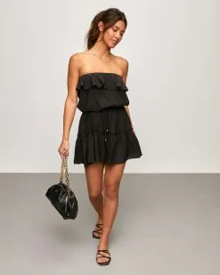 Sandy Afternoons Strapless Romper - Black -clothes Sales SandyAfternoonsStraplessRomper Black63291