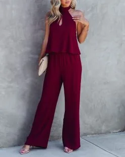Saturday Night Fever Halter Pocketed Jumpsuit - Wine - FINAL SALE 10 Saturday Night Fever Halter Pocketed Jumpsuit - Wine - FINAL SALE -clothes Sales SaturdayNightFeverHalterPocketedJumpsuitWine8