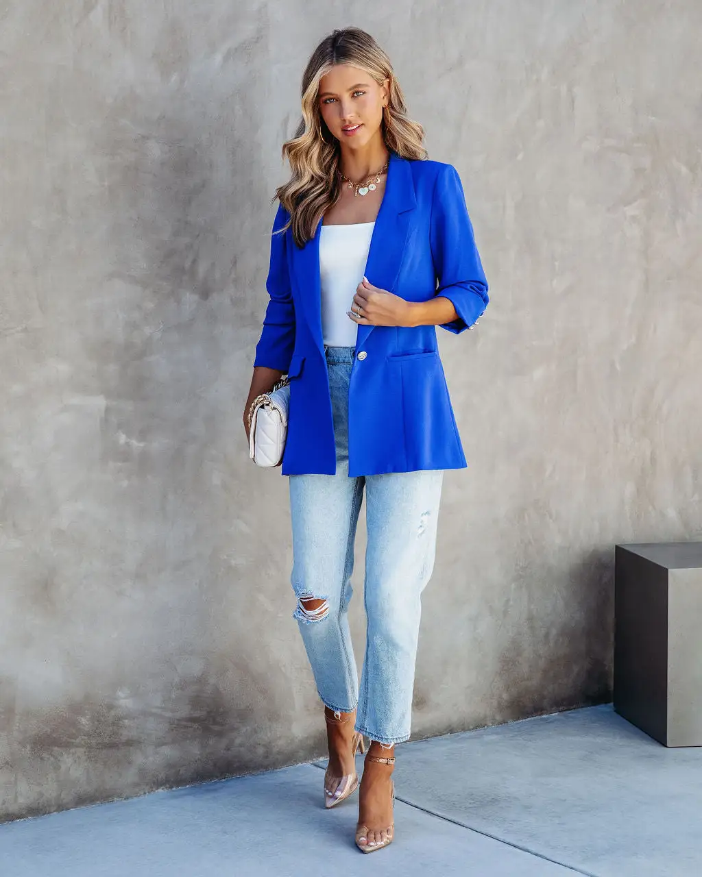 Sawyer Pocketed Blazer - Blue - SALE 1 Sawyer Pocketed Blazer - Blue - SALE