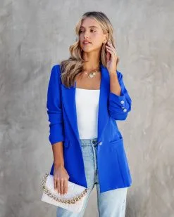 Sawyer Pocketed Blazer - Blue - SALE 13 Sawyer Pocketed Blazer - Blue - SALE -clothes Sales SawyerPocketedBlazer Blue 6941