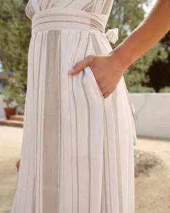 Seashore Breeze Striped Pocketed Jumpsuit -clothes Sales Seahorsebreezestripedpocketedjumpsuit891