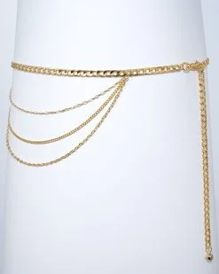 Shashi - Justina Layered Chain Belt - Gold - FINAL SALE 11 Shashi - Justina Layered Chain Belt - Gold - FINAL SALE -clothes Sales Shashi JustinaLayeredChainBelt Gold2