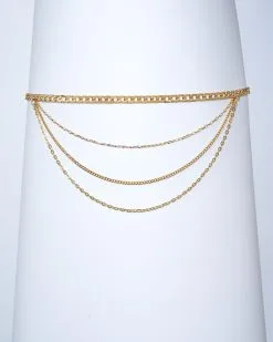 Shashi - Justina Layered Chain Belt - Gold - FINAL SALE 9 Shashi - Justina Layered Chain Belt - Gold - FINAL SALE -clothes Sales Shashi JustinaLayeredChainBelt Gold3