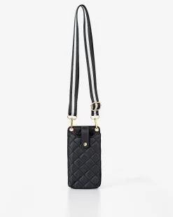 Shauna Quilted Cell Phone Crossbody - Black -clothes Sales ShaunaQuiltedCellPhoneCrossbody Black