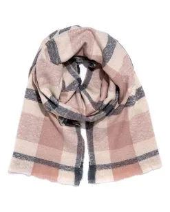 Slush Plaid Scarf - Light Pink - FINAL SALE -clothes Sales SlushPlaidScarf LightPink