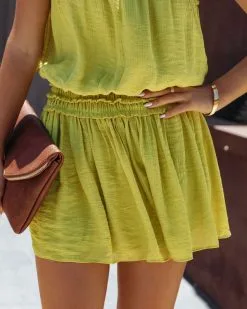 Soaking The Sun Romper - Lime - FINAL SALE -clothes Sales SoakingTheSunRomperLime35