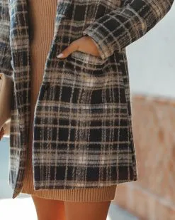 Stan Pocketed Plaid Coat - Midnight Navy - FINAL SALE -clothes Sales StanPocketedPlaidCoatMidnightNavy48