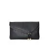 Stella Crossbody Envelope Zip Clutch - Black - SALE