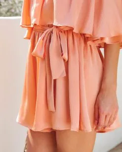 Sunset In Cabo Off The Shoulder Romper - Apricot - LAST CHANCE 12 Sunset In Cabo Off The Shoulder Romper - Apricot - LAST CHANCE -clothes Sales SunsetInCaboOffTheShoulderRomperApricot37
