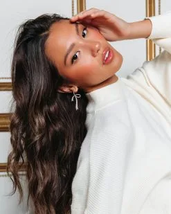 Take A Bow Crystal Earrings - Gold - LAST CHANCE 5 Take A Bow Crystal Earrings - Gold - LAST CHANCE -clothes Sales Takeabowcrystalearringsgold1