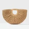 Tara Straw Woven Tote - Natural
