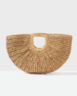 Tara Straw Woven Tote - Natural