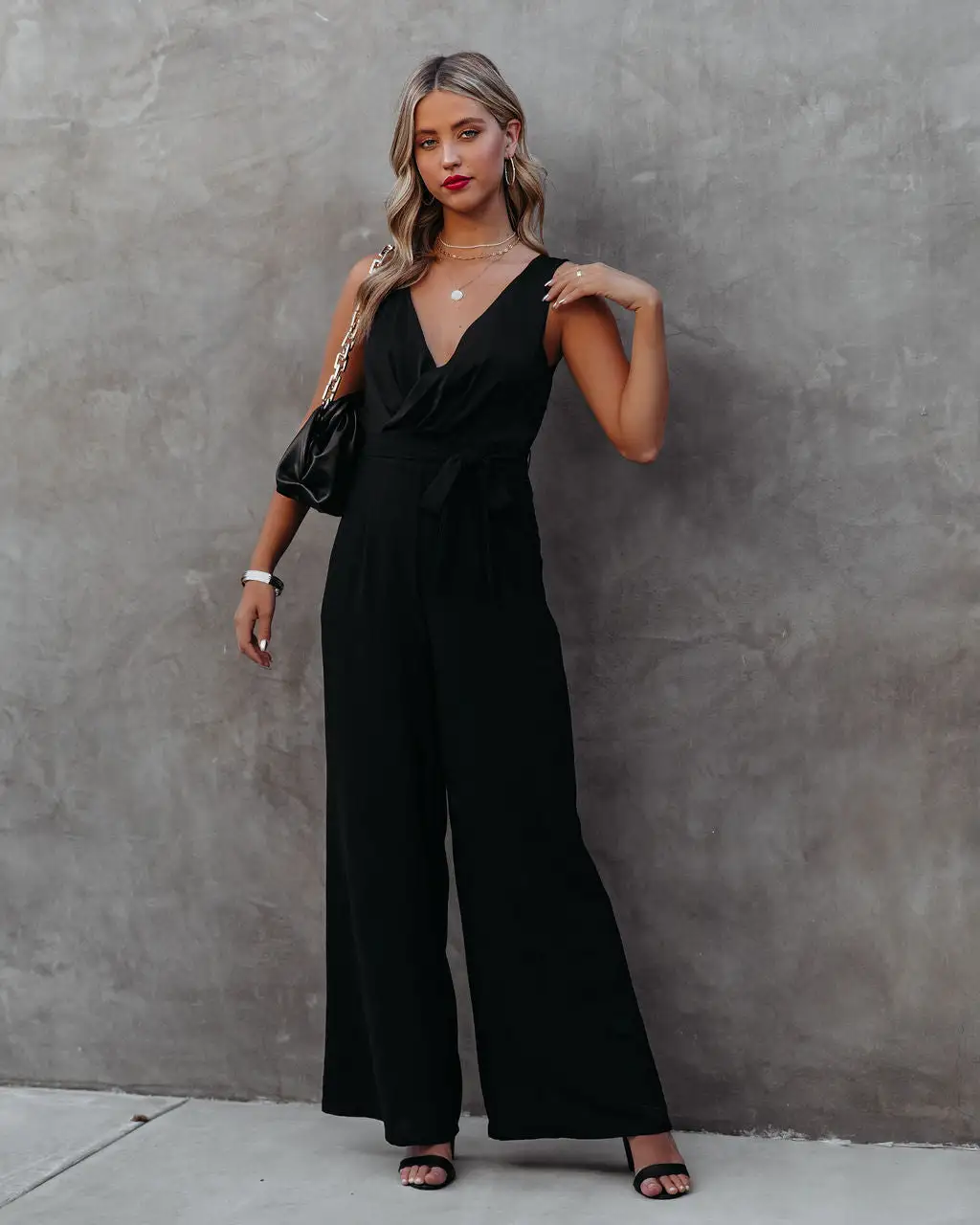 The Essential Pocketed Tie Jumpsuit - Black - LAST CHANCE 5 The Essential Pocketed Tie Jumpsuit - Black - LAST CHANCE - Image 5