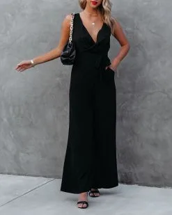 The Essential Pocketed Tie Jumpsuit - Black - LAST CHANCE 15 The Essential Pocketed Tie Jumpsuit - Black - LAST CHANCE -clothes Sales Theessentialpocketedtiejumpsuit black 12