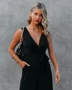 The Essential Pocketed Tie Jumpsuit - Black - LAST CHANCE 14 The Essential Pocketed Tie Jumpsuit - Black - LAST CHANCE -clothes Sales Theessentialpocketedtiejumpsuit black 7