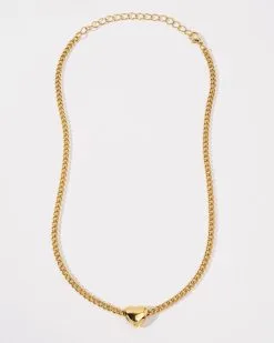 Tiffani Heart Necklace - Gold